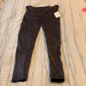 SPANX Faux Leather Leggings XL petite NWT